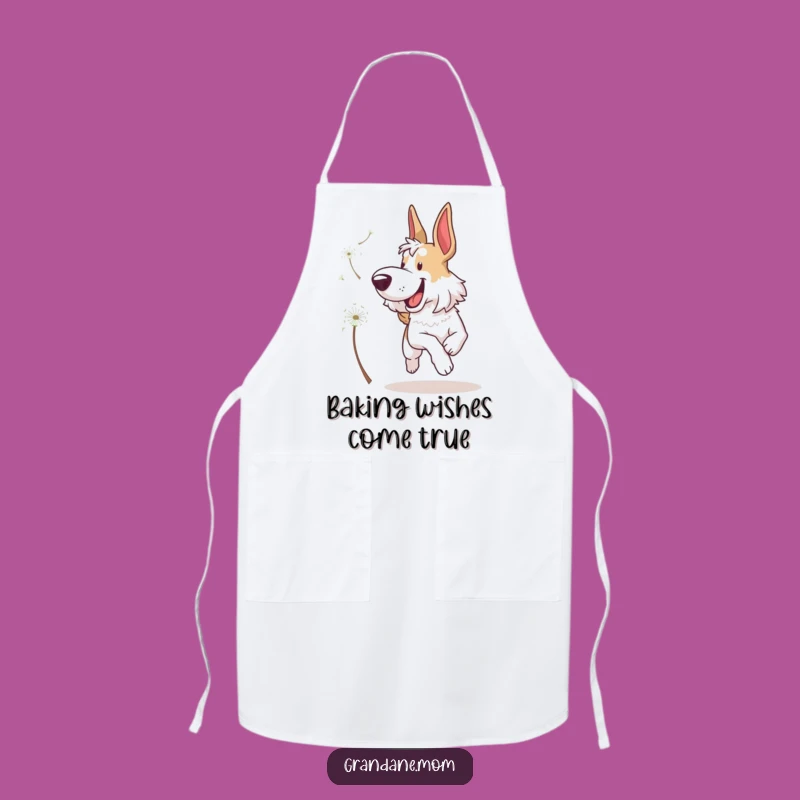 Funny Grand Dane Dandelion Apron - Chef Dog Art for Your Kitchen