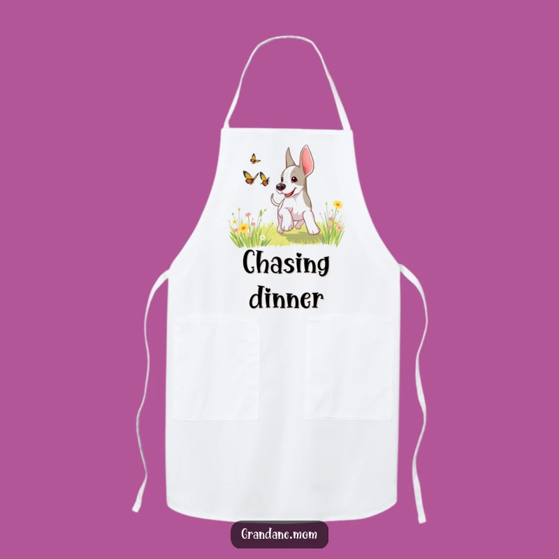 Funny Grand Dane Butterfly Apron: Cook with Canine Cuteness!