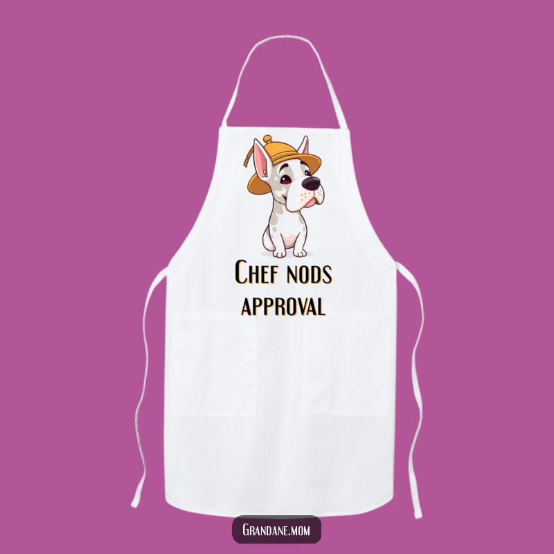 Chef's Nod Funny Whimsical Grand Dane Hat Apron - Humorous Kitchen Gift