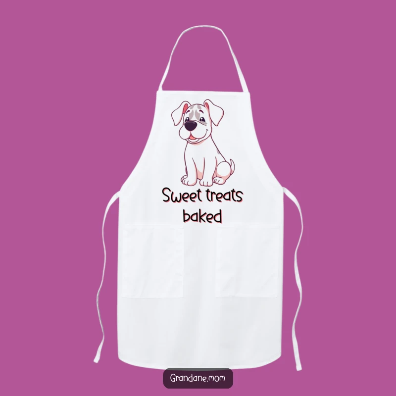 Cozy Chef Funny Sweet Grand Dane Happy Curl Apron - Humorous Relaxation Gift