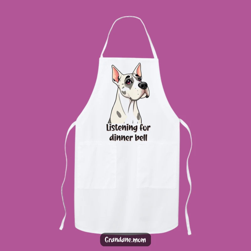 Funny Grand Dane Apron: Listening Head Tilt Kitchen Style, Practical Funny Gift for Chefs