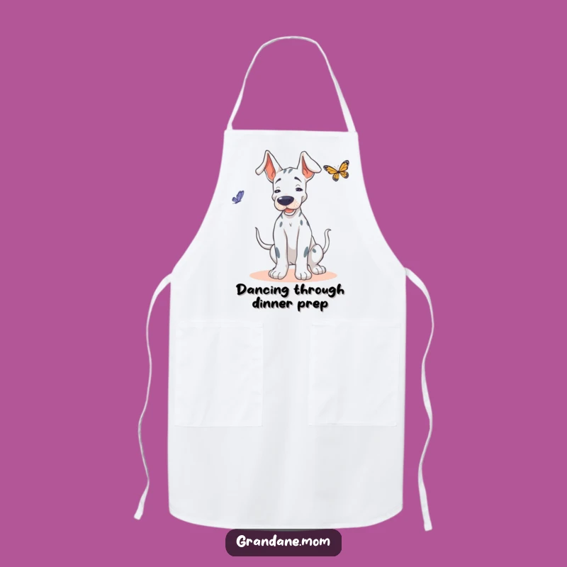 Funny Grand Dane Butterfly Apron: Playful Chef's Companion, Perfect Funny Gift