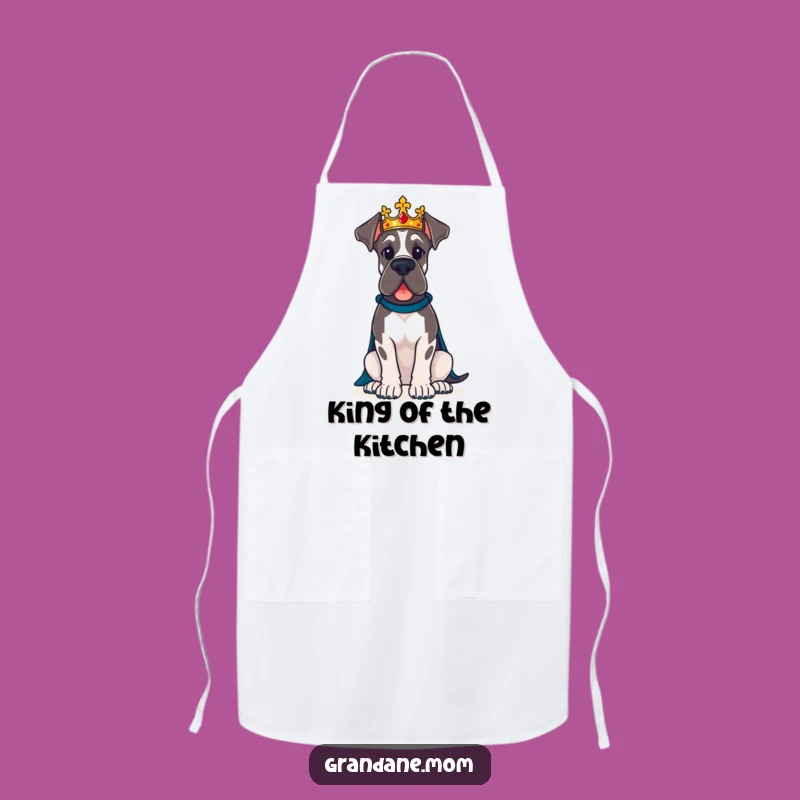 Funny Great Dane Crown Apron: Cook with Royal Dignity and Humor