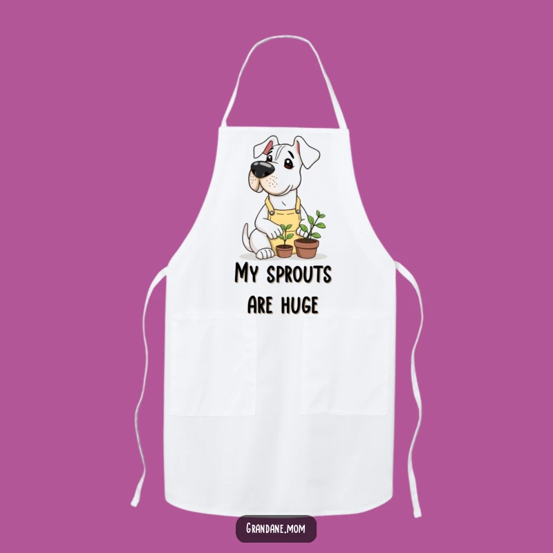 Funny Grand Dane Gardener Apron: Cook and Garden with Canine Style Gift