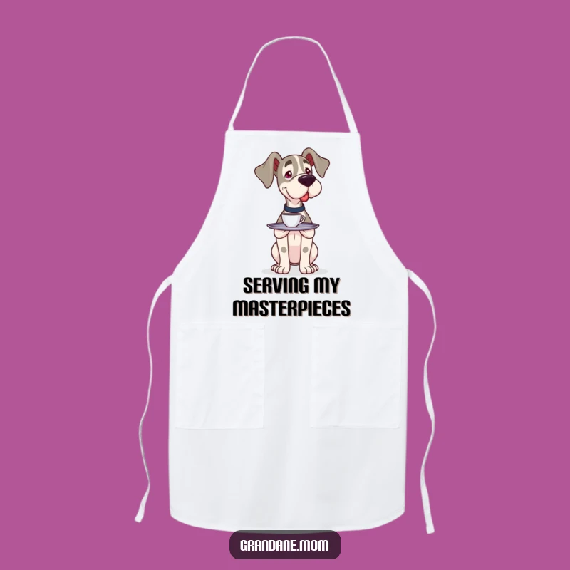 Funny Grand Dane Server Apron: Serve with Precision - Perfect Gift for Careful Cooks