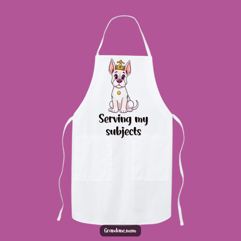 Funny Majestic Grand Dane Apron: Tiny Crown King Chef Wear - Hilarious Gift