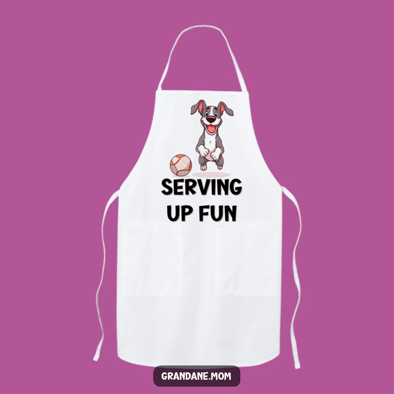 Funny Great Dane Fetch Ball Apron: Cook with Canine Enthusiasm
