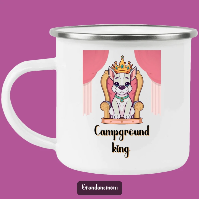 Funny Grand Dane King Camping Mug: Royal Canine Outdoors - A Perfect Funny Gift!