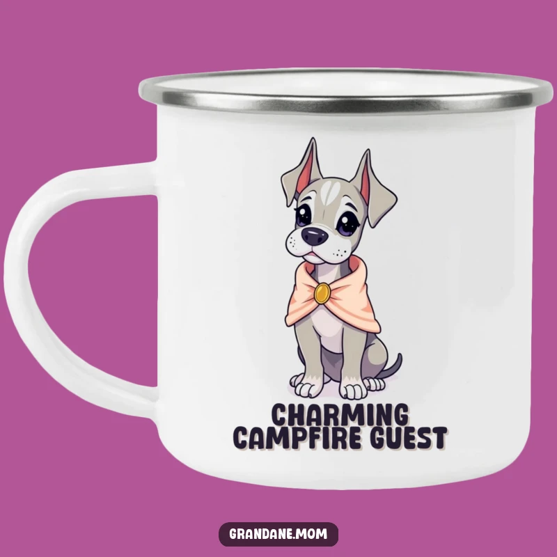 Funny Poised Dane Camping Mug: Sip with Sophistication, The Best Funny Gift