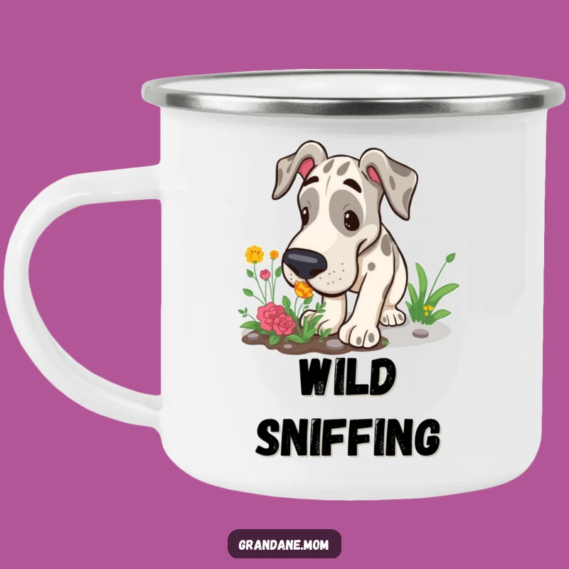 Funny Grand Dane Camping Mug: Garden Snuffler, Explorer Outdoor Dog Gift