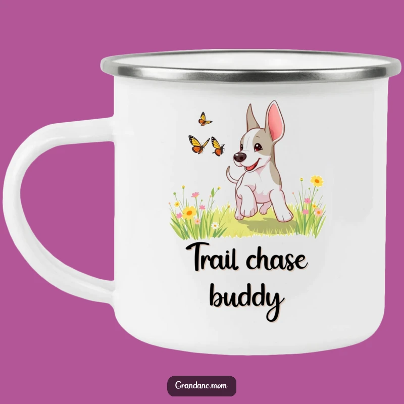 Funny Grand Dane Meadow Camping Mug: Adventure with Your Best Friend!