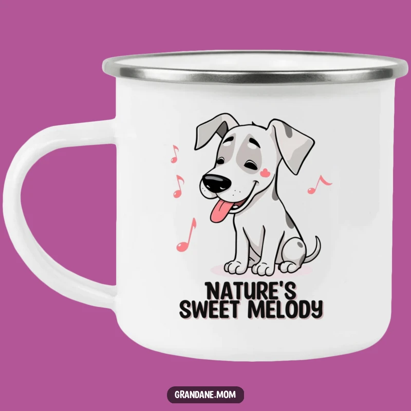 Funny Great Dane Musician Camping Mug: Sing Around the Campfire, Rugged Funny Gift