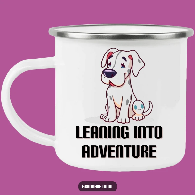 Funny Grand Dane Camping Mug: Affectionate Lean Outdoors, Durable Funny Gift