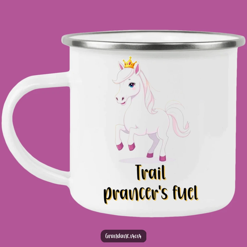Funny Prancing Grand Dane Camping Mug - Playful Royal Dog Outdoor Gift