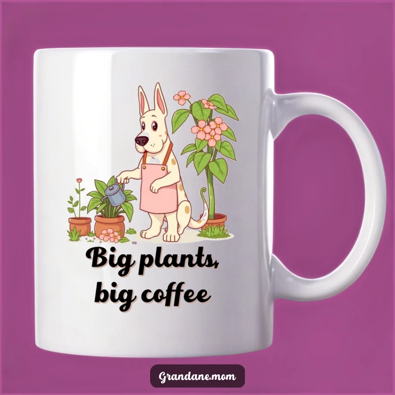 Funny Grand Dane Gardener Mug: Giant Plant Nurturer - A Perfect Funny Gift!