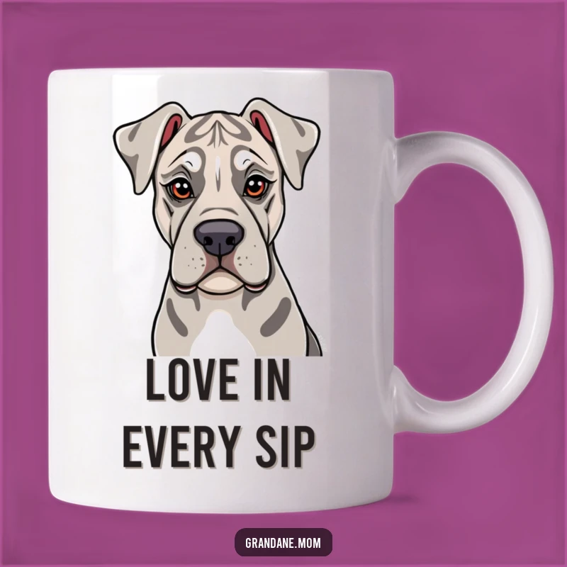 Funny Soulful Grand Dane Mug: Gentle Lick Comfort Gift for Dog Lovers