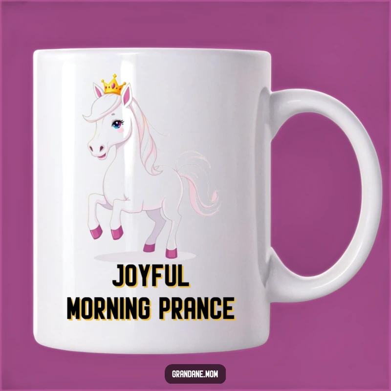 Funny Prancing Grand Dane Tiara Mug - Playful Royal Dog Funny Gift