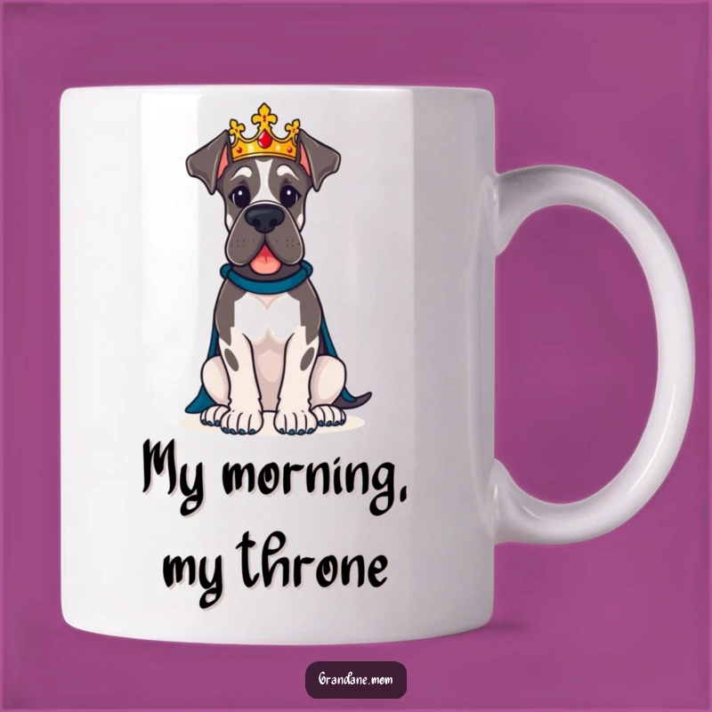 Funny Great Dane Crown Mug: Regal Dog Lover Gift for Royalty