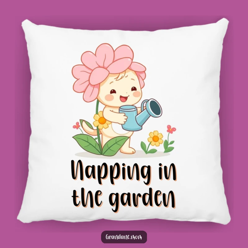 Funny Daniff Gardener Pillow: Cozy Comfort with Floral Canine Humor