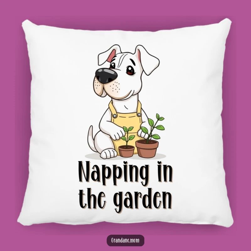 Funny Grand Dane Garden Pillow: Cozy Comfort with a Touch of Nature Gift