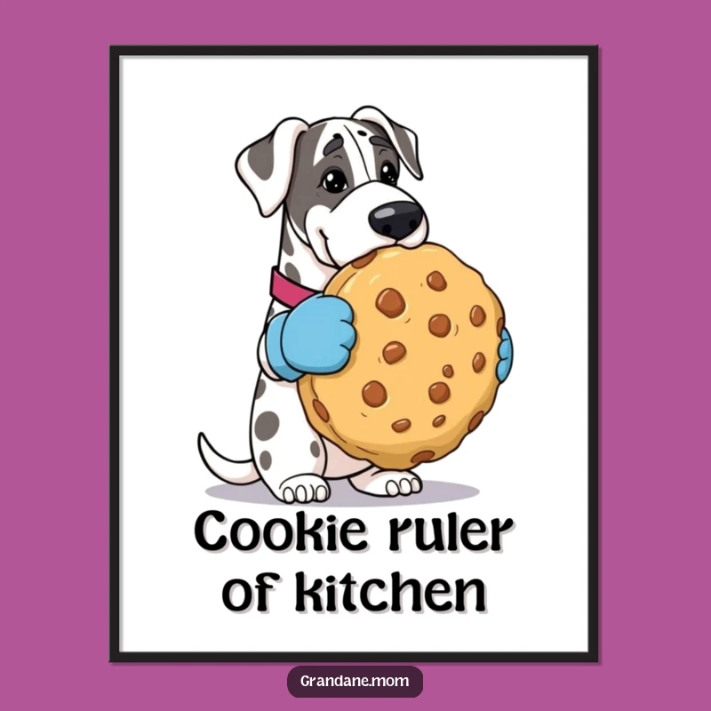Funny Grand Dane Oven Mitts Cookie Digital Art - Instant Hilarious Wall Decor