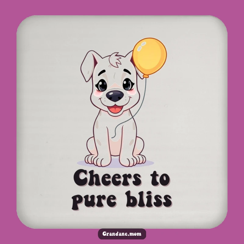 Funny Grand Dane Smile Coasters: Happy Balloon Table Gift Set