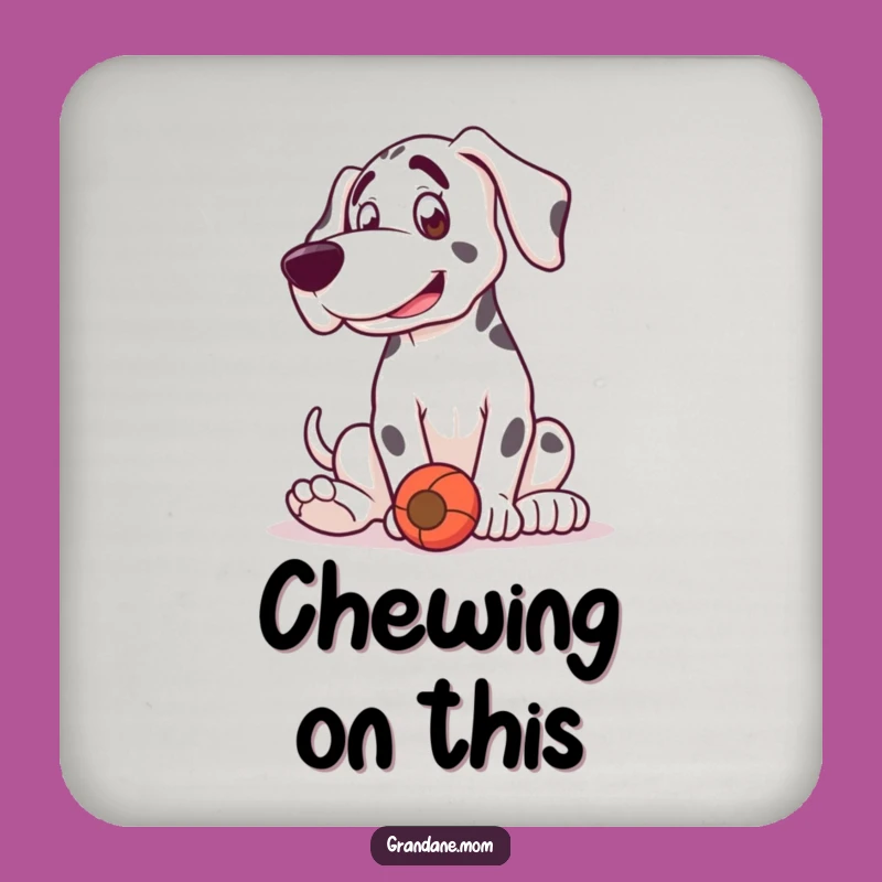 Funny Grand Dane Coasters: Playful Bounce Protection, Set of Fun Dog Gifts