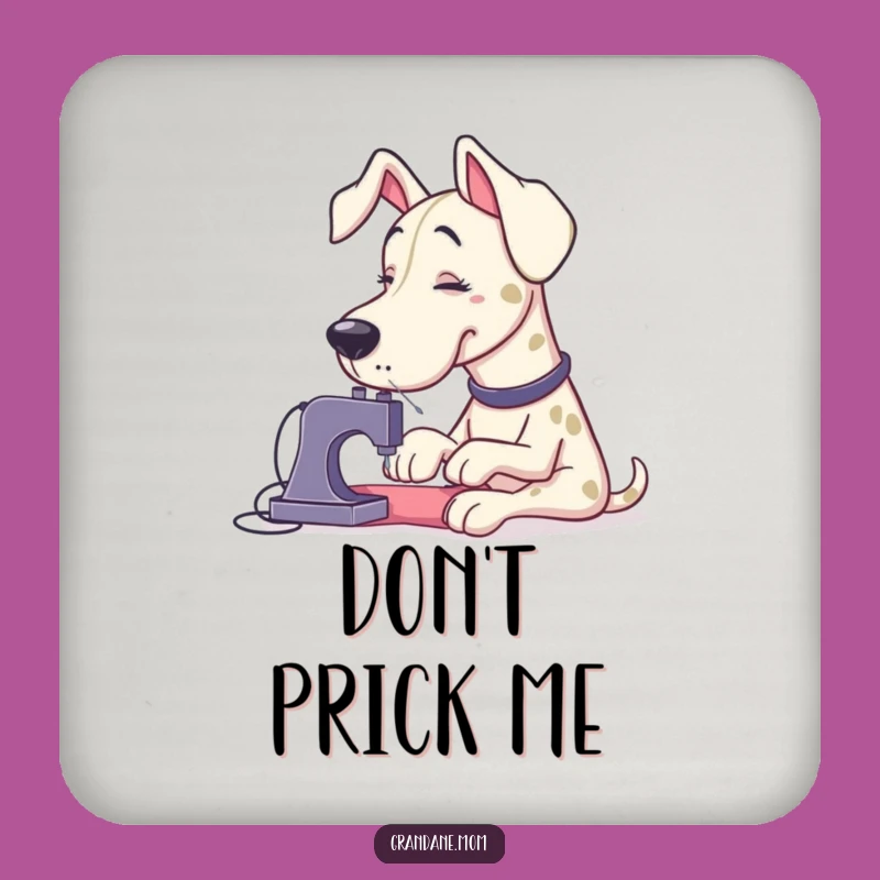 Funny Grand Dane Crafting Coaster: Protect Surfaces with Canine Humor Gift