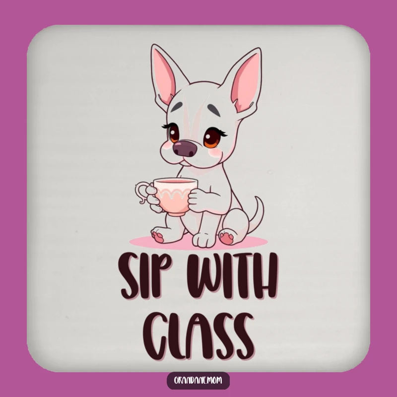 Funny Grand Dane Teacup Coasters: Elegant Dog Gifts to Protect Your Furniture