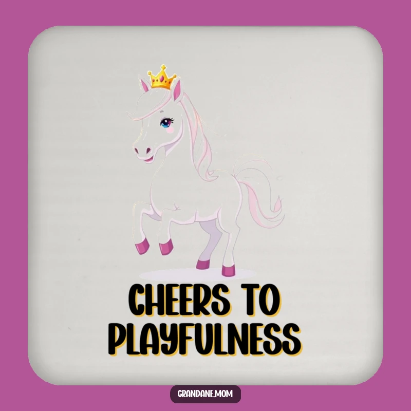 Funny Prancing Grand Dane Coaster Set - Playful Royal Dog Surface Protection Gift