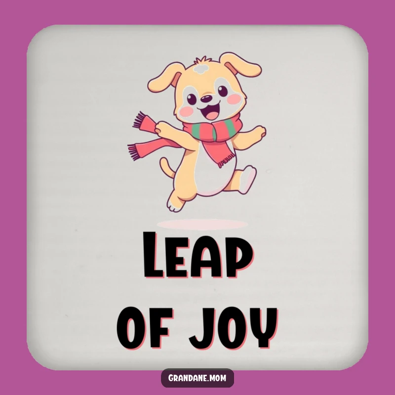 Funny Daniff Scarf Leap Coaster: Protect Surfaces with Canine Style