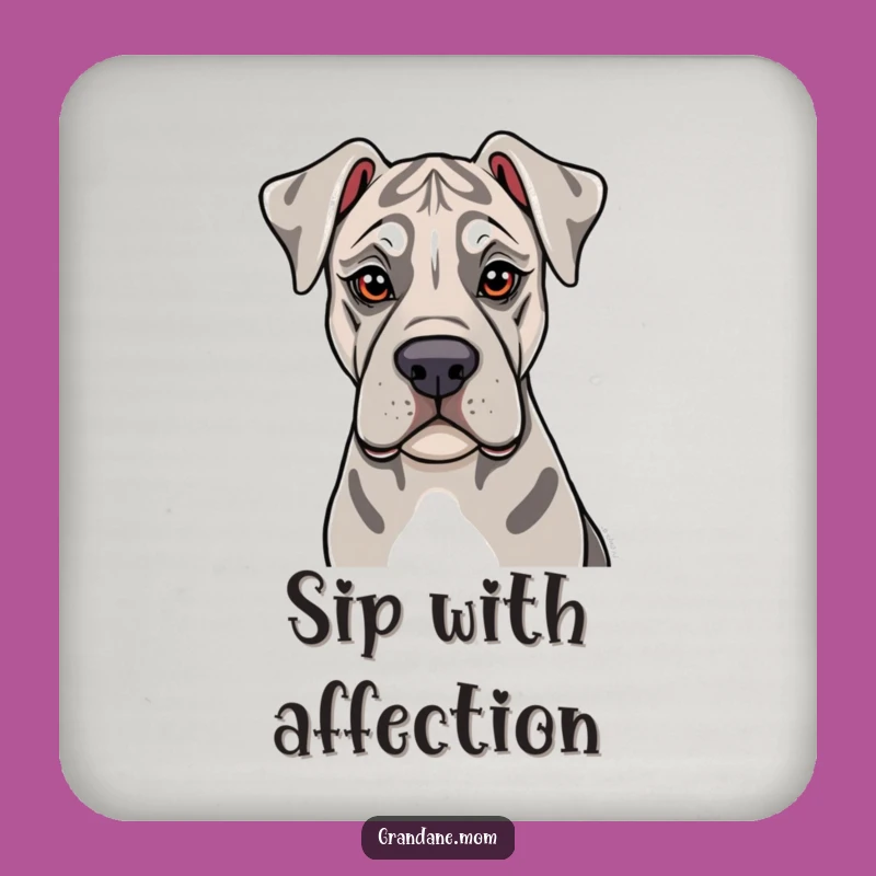 Loving Funny Grand Dane Coaster: Gentle Lick Protection for Your Surfaces