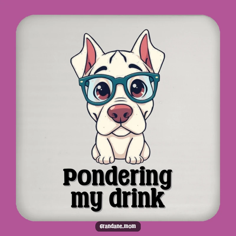 Smart Funny Grand Dane Coaster: Oversized Glasses Protection for Your Surfaces