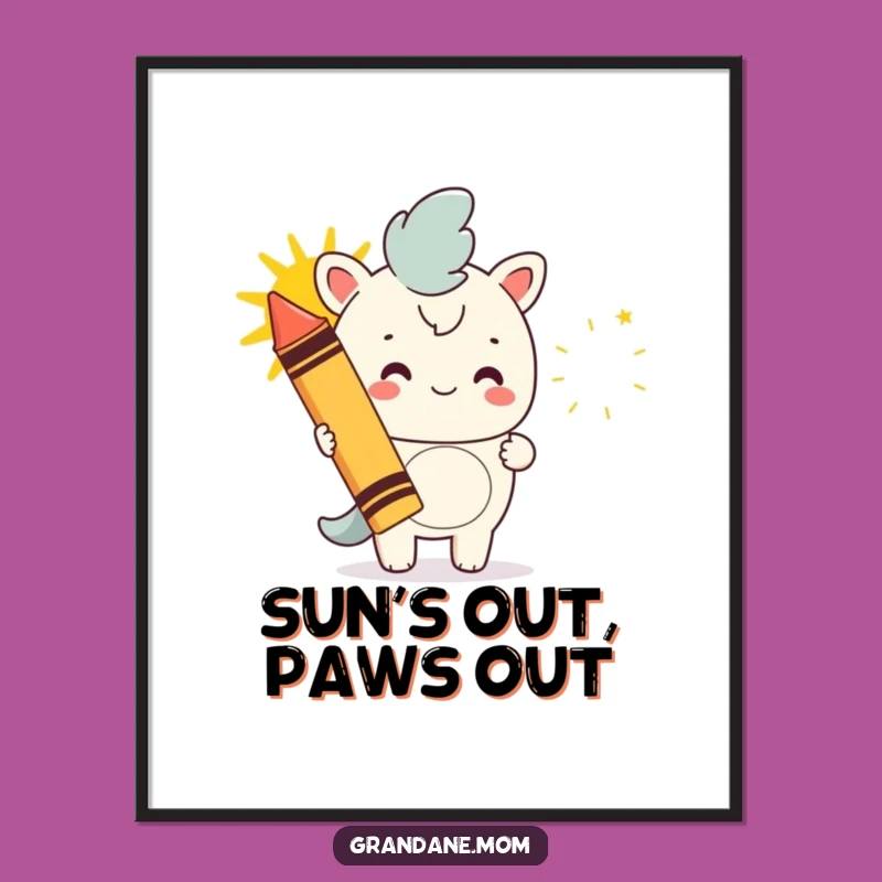 Funny Daniff Artist Poster: Vibrant Sun Drawing Art for Decor