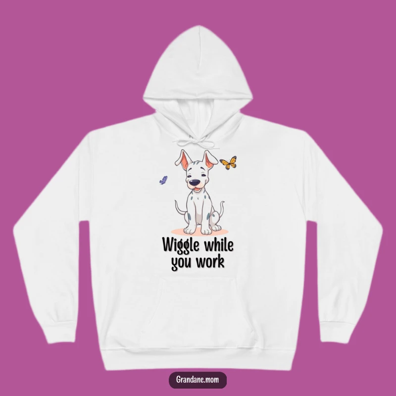 Funny Grand Dane Butterfly Hoodie: Cozy Playful Dog Sweatshirt, Perfect Funny Gift