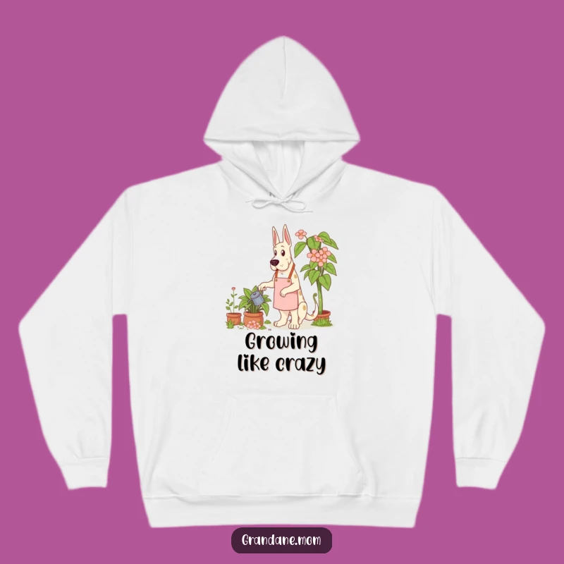 Funny Grand Dane Gardener Hoodie: Cozy Giant Plant Love - A Perfect Funny Gift!