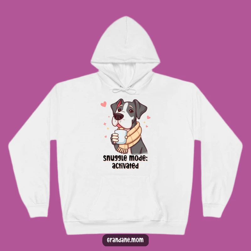 Funny Great Dane Hoodie: Stay Cozy with this Warm Drink Scarf Design, Hilarious Gift