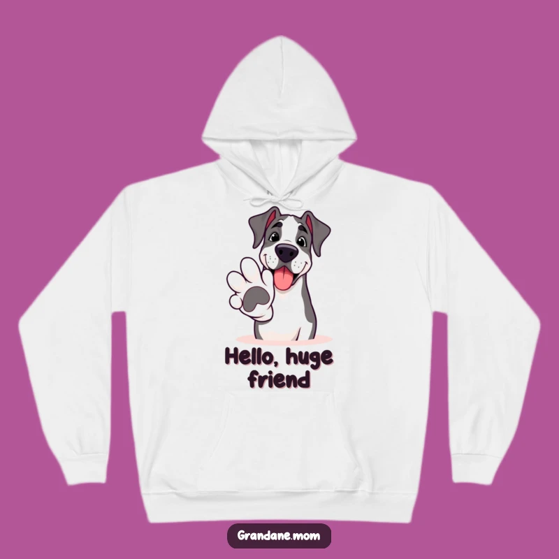 Cozy Funny Grand Dane Paw Hug Hoodie: Warm and Welcoming Dog Gift
