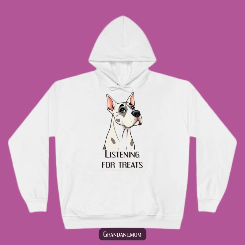 Cozy Funny Grand Dane Hoodie: Listening Head Tilt, Warm Funny Gift for GD Fans