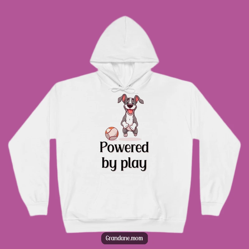 Cozy Funny Great Dane Fetch Ball Hoodie: Warmth & Playful Charm