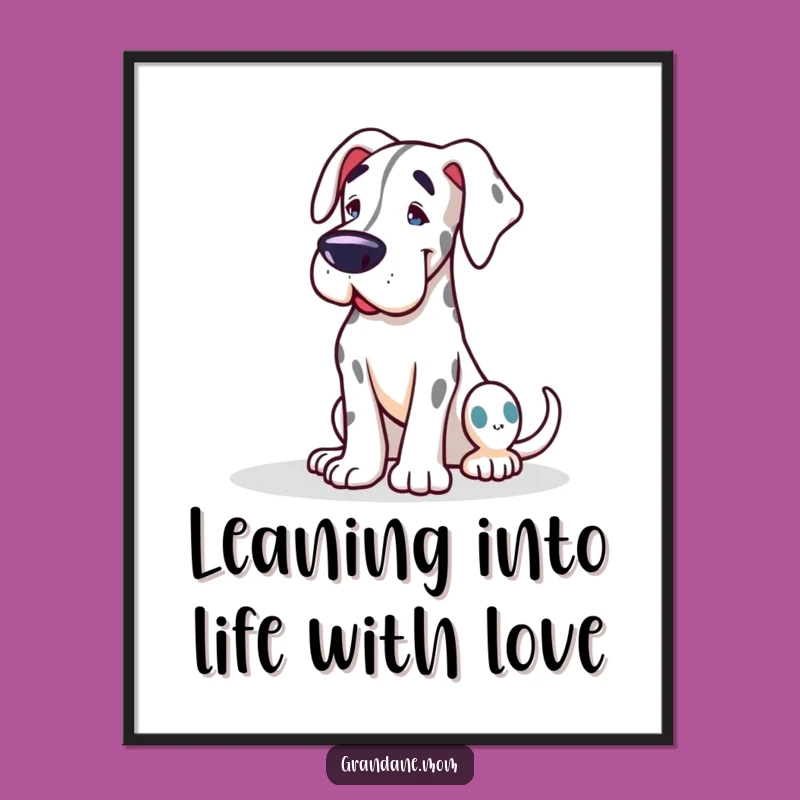 Free Printable Grand Dane Wall Art: Funny Dog Lover Decor Downloadable Art Gift