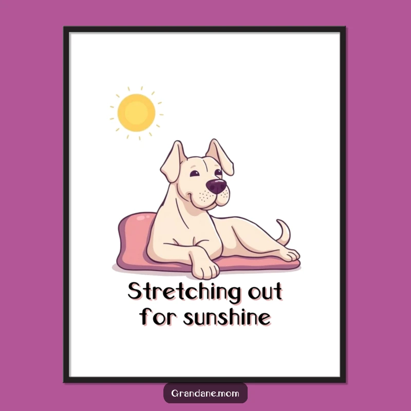 Free Printable Grand Dane Wall Art: Relaxing Dog Lover Decor Downloadable