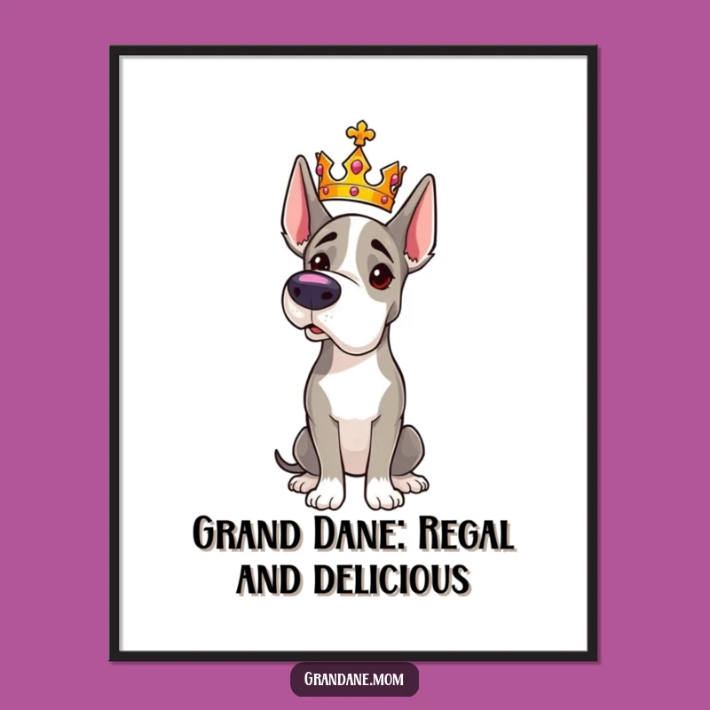 Royal Dane Wall Art: Free Printable Downloadable Decor, Majestic Dog Art