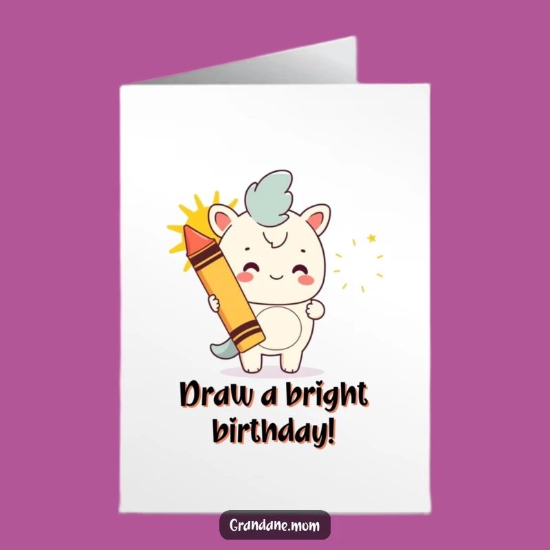 Free Printable Funny Daniff Birthday Card Printable: Crayon Sun Drawing Gift