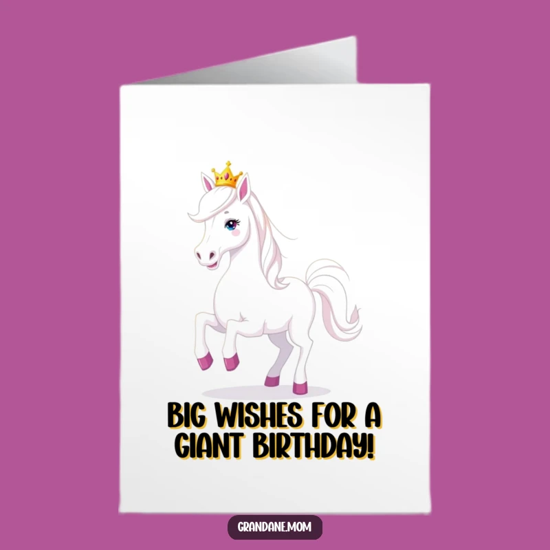Free Printable Birthday Card: Playful Grand Dane Tiara Funny Dog Gift