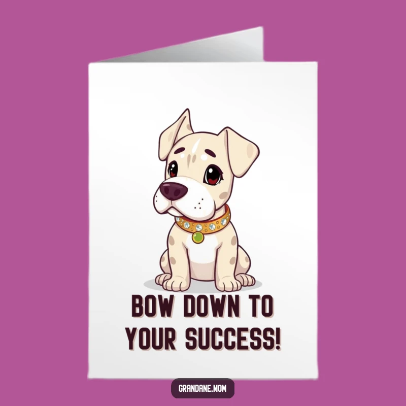 Free Printable Congrats Card: Majestic Dane Sparkle, Funny Royal Dog Downloadable Gift