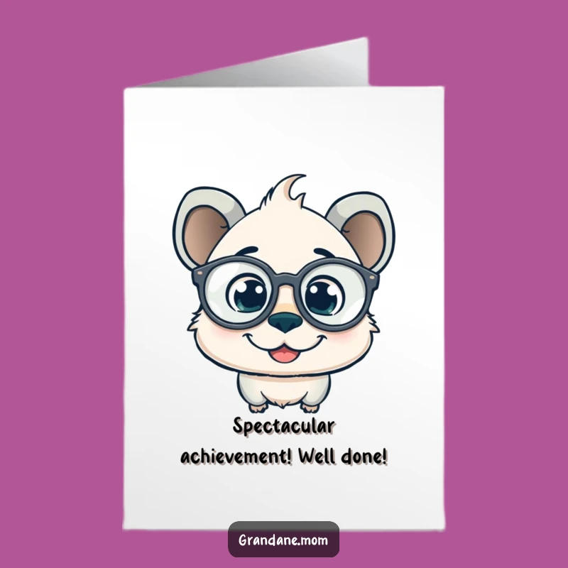 Free Printable Congrats Card: Smart Daniff Specs, Funny Downloadable Gift for Achievers