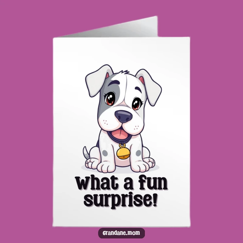 Free Printable Grand Dane Congrats Card: Inquisitive Dog, Humorous Downloadable Gift