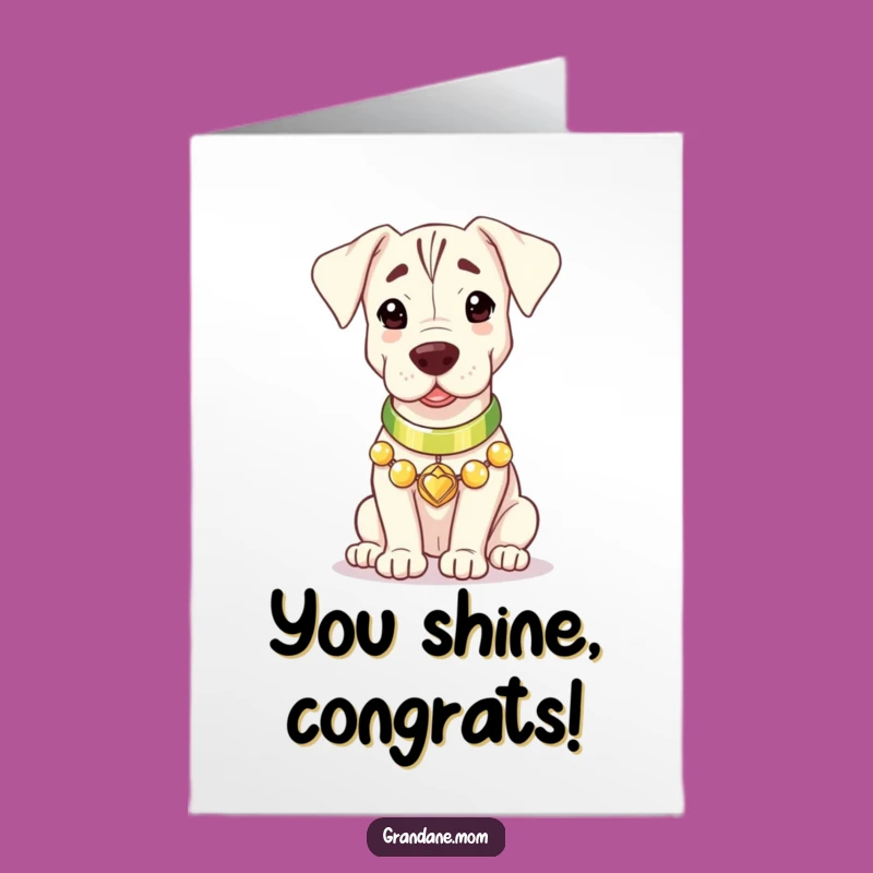 Free Printable Grand Dane Radiant Congrats Card: Feel-Good DIY Celebration Art!