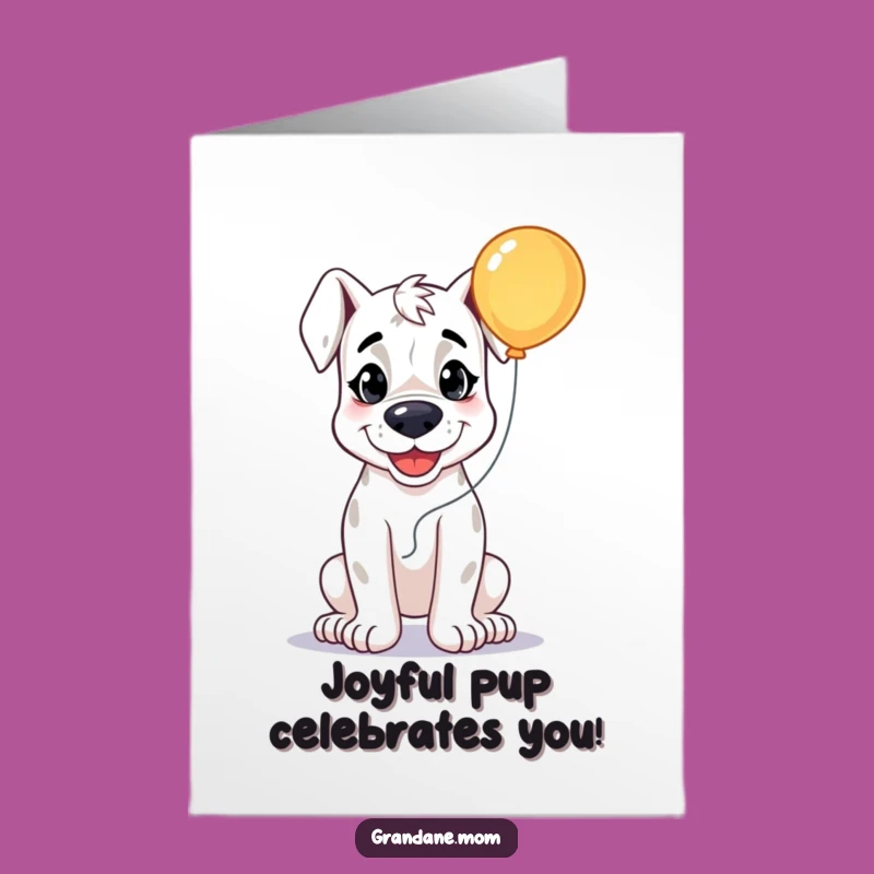 Free Printable Grand Dane Congrats Card: Happy Pup, Humorous Downloadable Gift